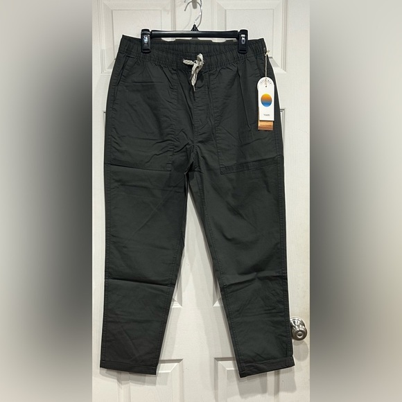 Vuori Men's Large Vintage Ripstop Pant Balsam Grey NWT Cuffed Cotton Durable